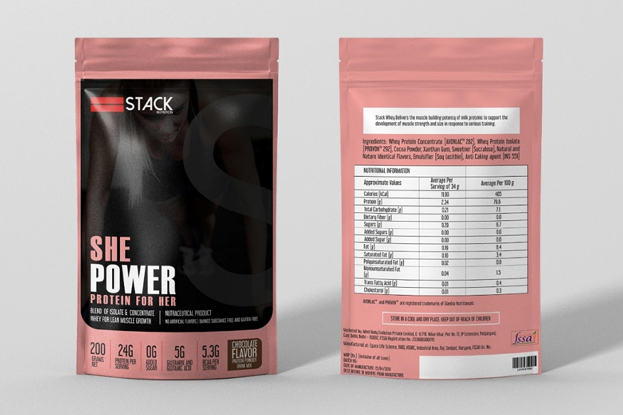 Stack Nutrition she power protein